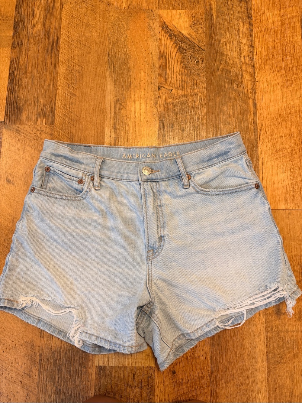 American Eagle Outfitters Light Wash Denim Cutoff Shorts